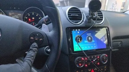 벤츠 ML 63AMG W164 모니터 교체 순정 후방카메라 연결 설치