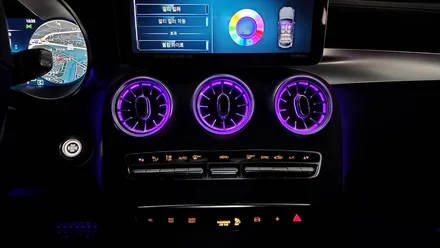 벤츠 송풍구 엠비언트 라이트 무드등 튜닝 시공으로 실내 디자인 업그레이드 / 성남,분당,판교