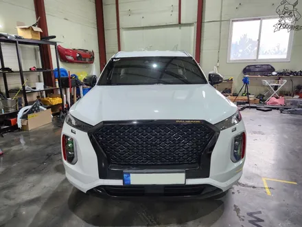 청주랩핑샵 7000rpm 현대 팰리세이드 3m2080 블랙 유광 루프스킨 랩핑 시공기 / 청주, 오창, 진천, 세종, 대전, 천안