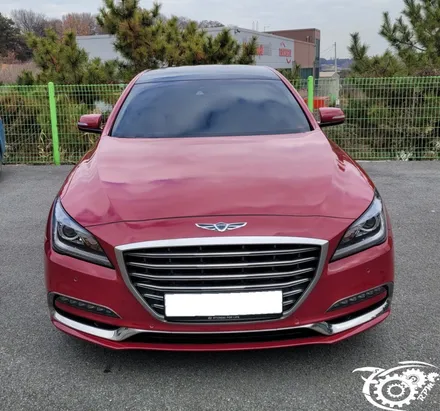 제네시스 g80 신더 스파크 레드 전체 랩핑 시공 / 청주, 오창, 진천, 세종, 대전, 천안