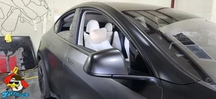 청주랩핑샵 7000rpm 테슬라 모델 Y 3M 사틴 블랙 전체시공 / 청주 남촌동