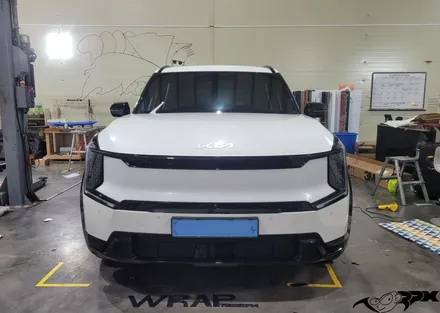 청주 랩핑 기아 ev9 크롬 딜리트(크롬 죽이기) 시공 7000 rpm / 청주, 오창, 진천, 세종, 대전, 천안
