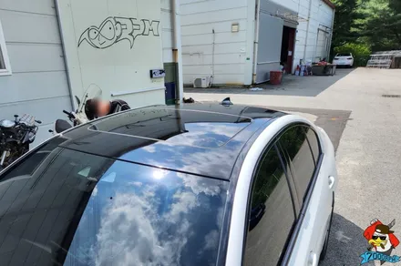 청주랩핑샵 7000rpm BMW 530I 크롬 부분 랩핑 시공(3M 2080 블랙 유광) / 청주 남촌동