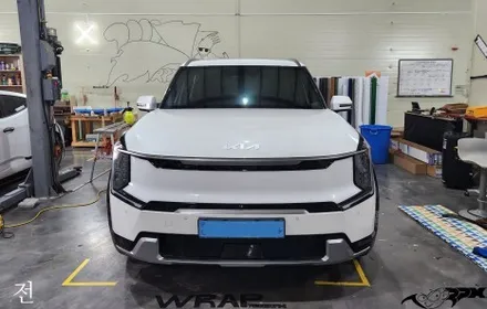 청주 랩핑 기아 ev9 크롬 딜리트(크롬 죽이기) 시공 7000 rpm / 청주, 오창, 진천, 세종, 대전, 천안