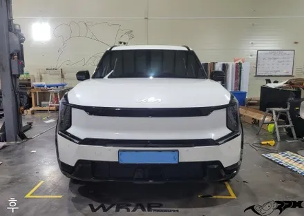 청주 랩핑 기아 ev9 크롬 딜리트(크롬 죽이기) 시공 7000 rpm / 청주, 오창, 진천, 세종, 대전, 천안