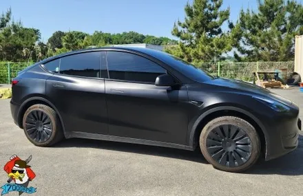 청주랩핑샵 7000rpm 테슬라 모델 Y 3M 사틴 블랙 전체시공 / 청주 남촌동