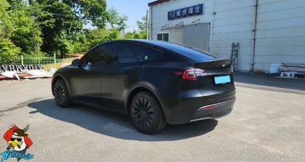 청주랩핑샵 7000rpm 테슬라 모델 Y 3M 사틴 블랙 전체시공 / 청주 남촌동