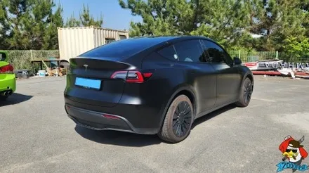 청주랩핑샵 7000rpm 테슬라 모델 Y 3M 사틴 블랙 전체시공 / 청주 남촌동