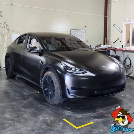 청주랩핑샵 7000rpm 테슬라 모델 Y 3M 사틴 블랙 전체시공 / 청주 남촌동