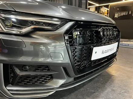 아우디 A6 C8 RS6 그릴 + 안개등 + 디퓨저 + 블랙팩 세트.