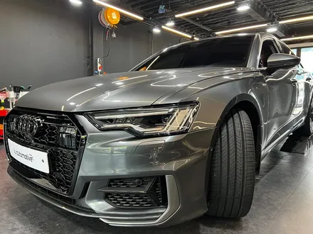 아우디 A6 C8 RS6 그릴 + 안개등 + 디퓨저 + 블랙팩 세트.