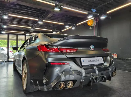 BMW G16 8시리즈 그란쿠페 카본 디퓨저 + 퍼포먼스 카본 주유구 커버 + 퍼포먼스 핸들 카본.