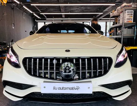 벤츠 S63 AMG 쿠페 송풍구 엠비언트 패키지. 엠비언트 송풍구로 인테리어 드레스업.