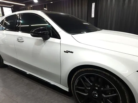 벤츠 A45 AMG 디퓨저 립 + 블랙팩 엠블럼 교체.