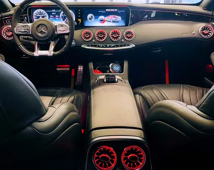 벤츠 S63 AMG 쿠페 송풍구 엠비언트 패키지. 엠비언트 송풍구로 인테리어 드레스업.