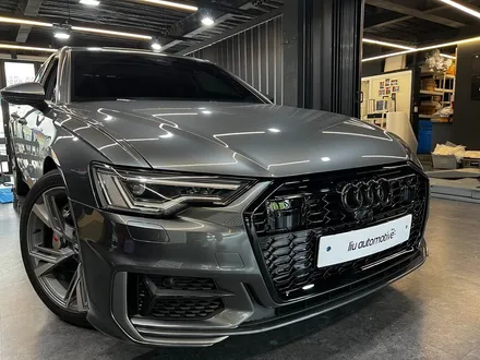 아우디 A6 C8 RS6 그릴 + 안개등 + 디퓨저 + 블랙팩 세트.