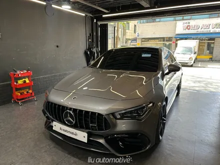 벤츠 CLA45 AMG 블랙팩 엠블럼 교체 + 블랙팩 부품. / 서울 서초