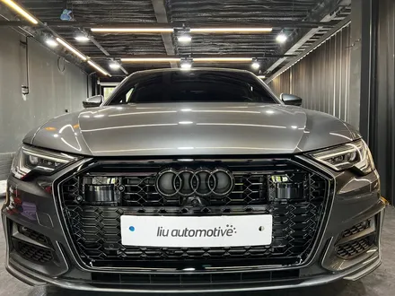 아우디 A6 C8 RS6 그릴 + 안개등 + 디퓨저 + 블랙팩 세트.