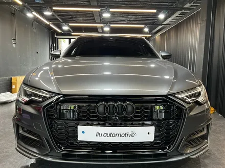 아우디 A6 C8 RS6 그릴 + 안개등 + 디퓨저 + 블랙팩 세트.