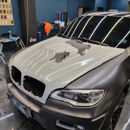 [서울랩핑] BMW X6 (E71) 3M 사틴다크그레이 부분랩핑 재시공 / 고양시 덕양구 신원동