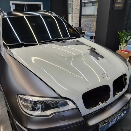 [서울랩핑] BMW X6 (E71) 3M 사틴다크그레이 부분랩핑 재시공 / 고양시 덕양구 신원동
