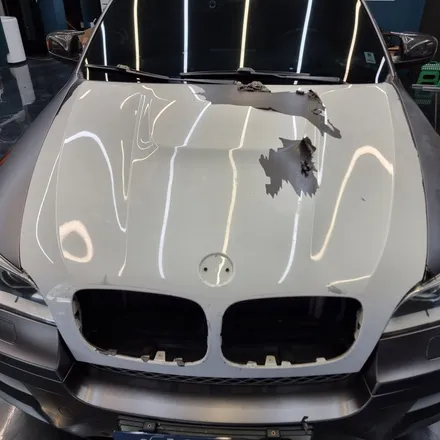 [서울랩핑] BMW X6 (E71) 3M 사틴다크그레이 부분랩핑 재시공 / 고양시 덕양구 신원동