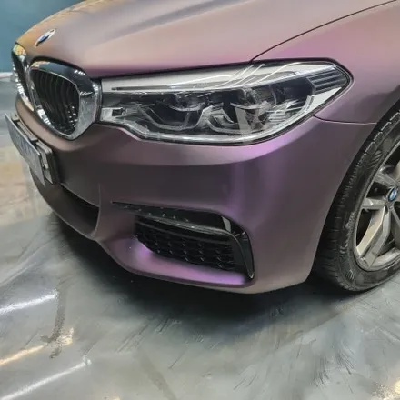 [경기랩핑] BMW 530i 매트 메탈릭 퍼플 보험처리 부분랩핑 / 고양시 덕양구 신원동