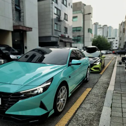 [삼송랩핑] 현대 아반떼 CN7 타이니봇 스파클 티파니 전체랩핑 / 고양시 덕양구 신원동