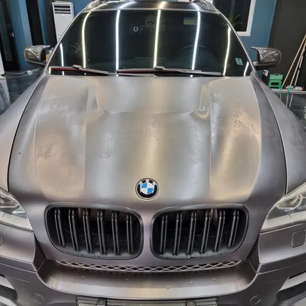 [서울랩핑] BMW X6 (E71) 3M 사틴다크그레이 부분랩핑 재시공 / 고양시 덕양구 신원동
