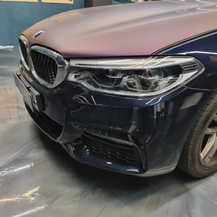 [경기랩핑] BMW 530i 매트 메탈릭 퍼플 보험처리 부분랩핑 / 고양시 덕양구 신원동