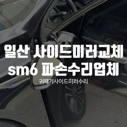 일산 사이드미러교체 sm6 파손 수리전문 귀때기에서! / 경기 파주