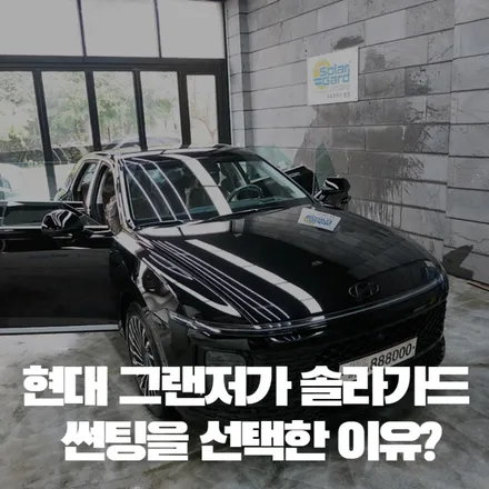 현대 그랜저 블랙 잉크 솔라가드 노블레스K 썬팅 선택한 이유(#수원 광교 동탄 영통)