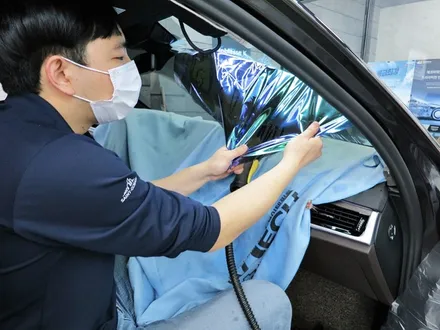 수원 썬팅 재시공 bmw 5시리즈 솔라가드 노블레스 k 플러스