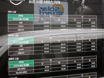 수원 신차패키지) 스페라 R7 프리미엄 그린 열 반사 썬팅 출시