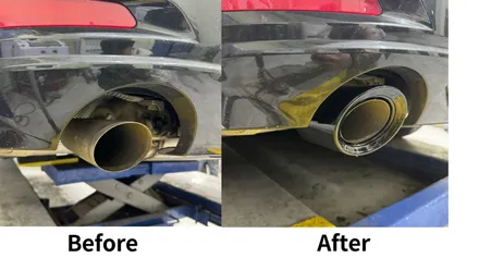 [인천 바쿠 휠 마스터] BMW 블랙유광 도색 및 머플러 도색 / 인천 서구, 부평, 부천