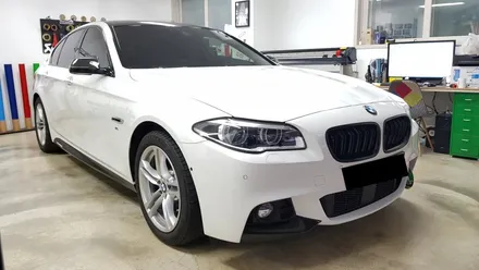 BMW F10 520D 스플리터+M퍼포먼스사이드데칼[수원랩핑+동탄랩핑+진팩토리+BMWF10+5시리즈 사이드데칼+5시리즈포인트랩핑] / 화성 동탄