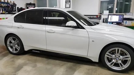 BMW F30 3시리즈 사이드데칼+프론트스플리터랩핑[#화성랩핑#동탄랩핑#수원랩핑#진팩토리#F30사이드데칼#F30스플리터#프론트립#BMW사이드데칼] / 화성 동탄