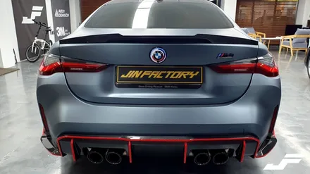 BMW G82 M4 포인트랩핑/스포일러PPF[#화성랩핑#오산랩핑#동탄랩핑#수원랩핑#진팩토리#스완넥스포일러#M4랩핑#엣지라인랩핑#스포일러PPF] / 화성 남여울