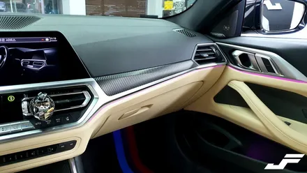 BMW G22 4시리즈 실내 카본랩핑[#화성랩핑#오산랩핑#동탄랩핑#수원랩핑#진팩토리#실내랩핑#BMW4시리즈#G224시리즈#G바디실내랩핑] / 화성 남여울