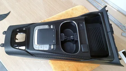 벤츠 CLA45S AMG 실내 센터페시아 카본랩핑[화성랩핑.오산랩핑.동탄랩핑.수원랩핑.진팩토리.벤츠CLA45SAMG.CLA45S랩핑.실내카본랩핑] / 화성 남여울