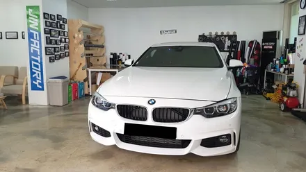 BMW 420i 라이트필름+사이드미러랩핑+그릴랩핑[수원랩핑+동탄랩핑+진팩토리+BMW420i랩핑+4시리즈랩핑+4시리즈그릴랩핑+4시리즈사이드미러] / 화성 동탄