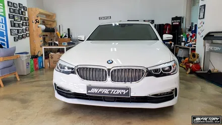 BMW G30 5시리즈 럭셔리 그릴랩핑+사이드데칼[#화성랩핑#동탄랩핑#수원랩핑#진팩토리#BMW사이드데칼#BMW그릴랩핑#5시리즈그릴랩핑] / 화성 남여울