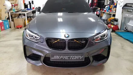 BMW F87 M2 에어로파츠 장착 [#화성랩핑#동탄랩핑#수원랩핑#진팩토리#BMW파츠#BMW프론트립#BMW에어로파츠#튜닝파츠#M2프론트립#M2사이드립] / 화성 동탄