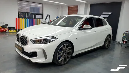 BMW 135i 유리몰딩랩핑+필러PPF [#화성랩핑#오산랩핑#동탄랩핑#진팩토리#BMW크롬딜리트#동탄PPF#BMW유리몰딩랩핑#BMW135i#1시리즈크롬딜리트#BMWPPF] / 화성 남여울