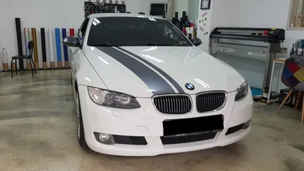 BMW 328i 컨버터블 본넷 포인트데칼[수원랩핑+동탄랩핑+진팩토리+bmw328i컨버터블+BMW포인트데칼+본넷데칼] / 화성 동탄