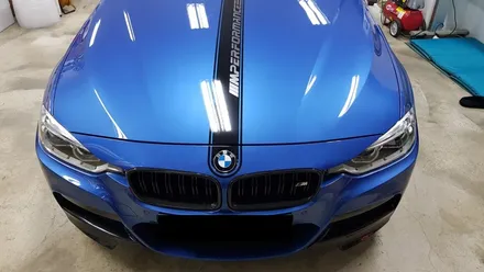BMW F30 3시리즈 본넷 포인트데칼 [수원랩핑+동탄랩핑+진팩토리+BMW3시리즈+F30데칼+BMW포인트데칼+M퍼포먼스스타일데칼+BMW엠블럼데칼+본넷라인데칼] / 화성 동탄