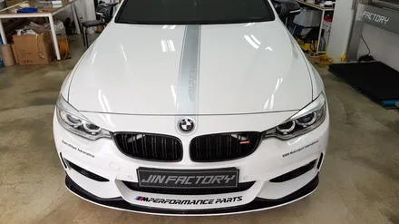 BMW F32 4시리즈 본넷 포인트데칼 [#화성랩핑#동탄랩핑#수원랩핑#진팩토리#BMW4시리즈#BMW데칼#본넷데칼#F32포인트데칼] / 화성 동탄