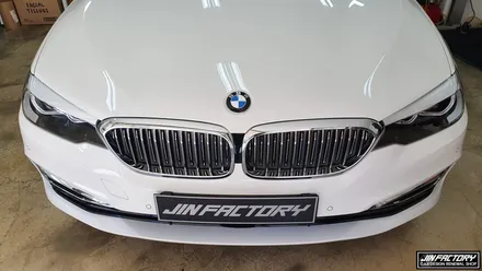 BMW G30 5시리즈 럭셔리 그릴랩핑+사이드데칼[#화성랩핑#동탄랩핑#수원랩핑#진팩토리#BMW사이드데칼#BMW그릴랩핑#5시리즈그릴랩핑] / 화성 남여울