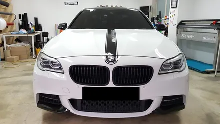 BMW F10 5시리즈 본넷데칼+스플리터랩핑[수원랩핑+동탄랩핑+진팩토리+BMW5시리즈+F10스플리터랩핑+BMW스플리터+BMW포인트랩핑] / 화성 동탄