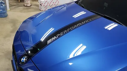 BMW F30 3시리즈 본넷 포인트데칼 [수원랩핑+동탄랩핑+진팩토리+BMW3시리즈+F30데칼+BMW포인트데칼+M퍼포먼스스타일데칼+BMW엠블럼데칼+본넷라인데칼] / 화성 동탄